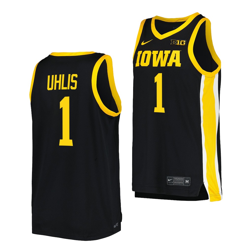 Iowa20Hawkeyes20Ahron20Uhlis20College20Basketball20Replica20uniform20Black20120Jersey202022-23.jpg