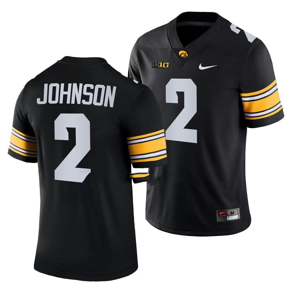 Iowa20Hawkeyes20Kaleb20Johnson20Jersey20202220College20Football20Black20220Men20Shirt.jpg